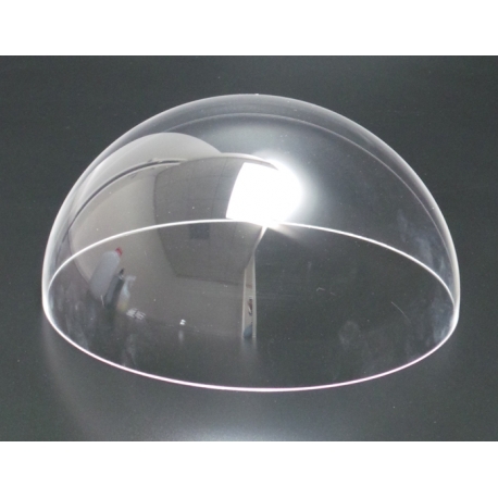 Demi-sphère Ø 800 mm épaisseur 5 mm sans collerette en plexiglas incolore